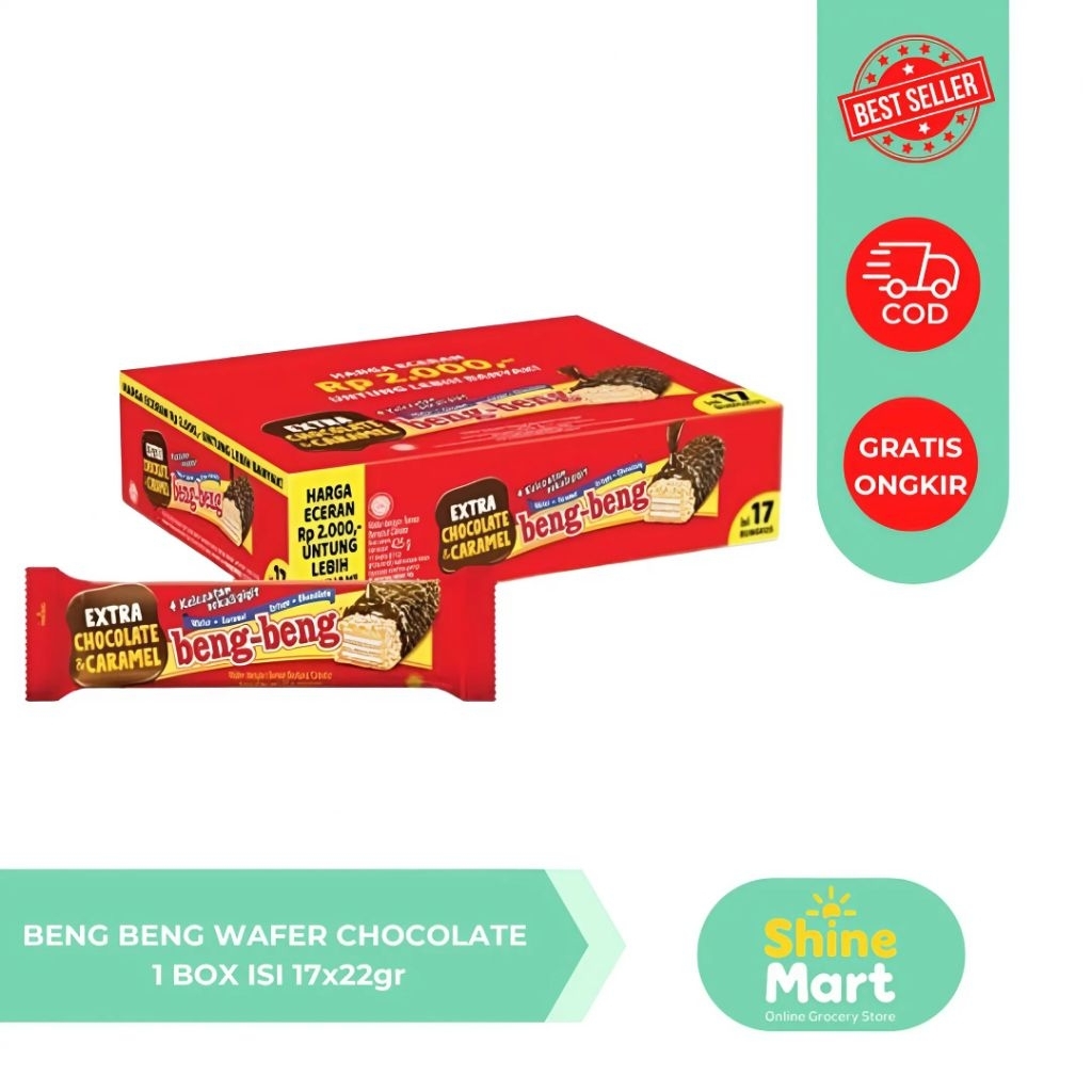 

BENG BENG WAFER CHOCOLATE 1 BOX ISI 17x22gr