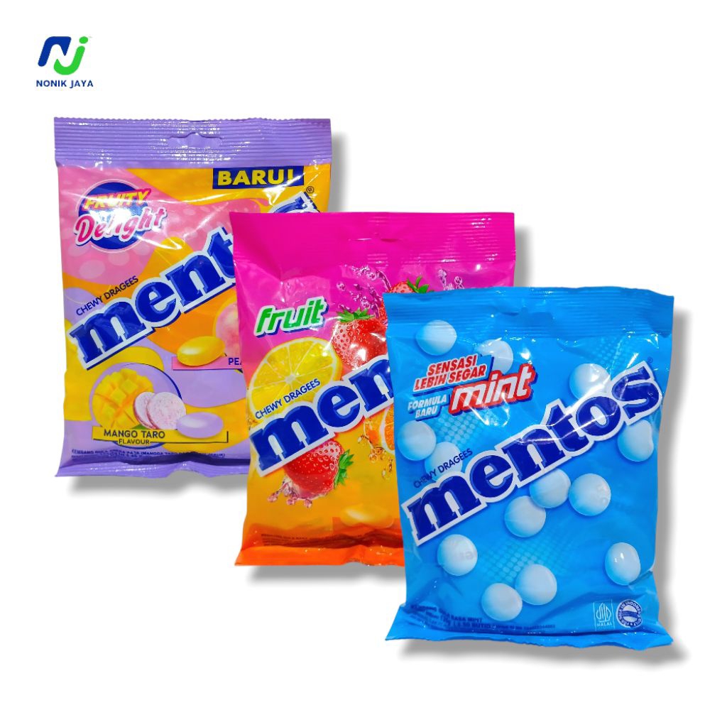 

( PAKET 3 PACK PERMEN MENTOS ) Permen Mentos Sak Isi 50 Pcs/45 Pcs@135g Per Pack