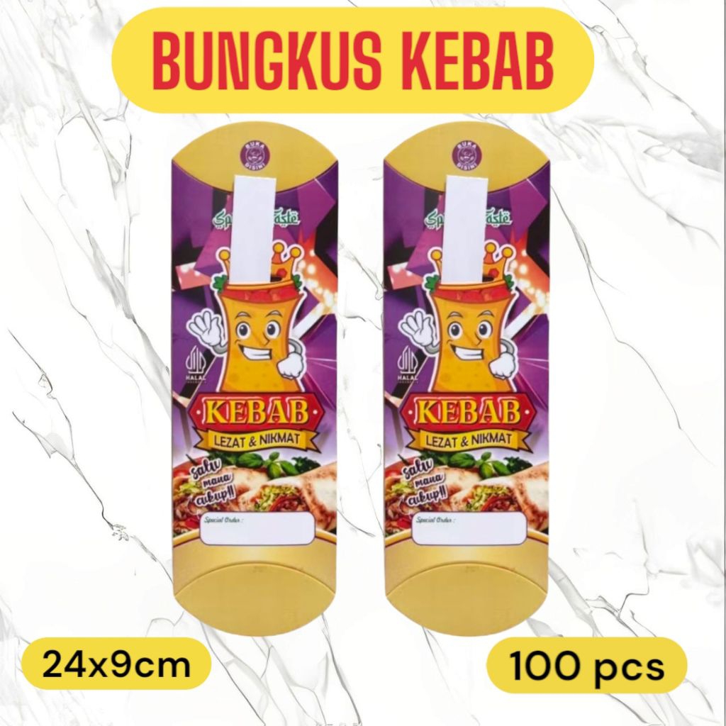 bungkus kebab | kemasan kebab | kertas kebab