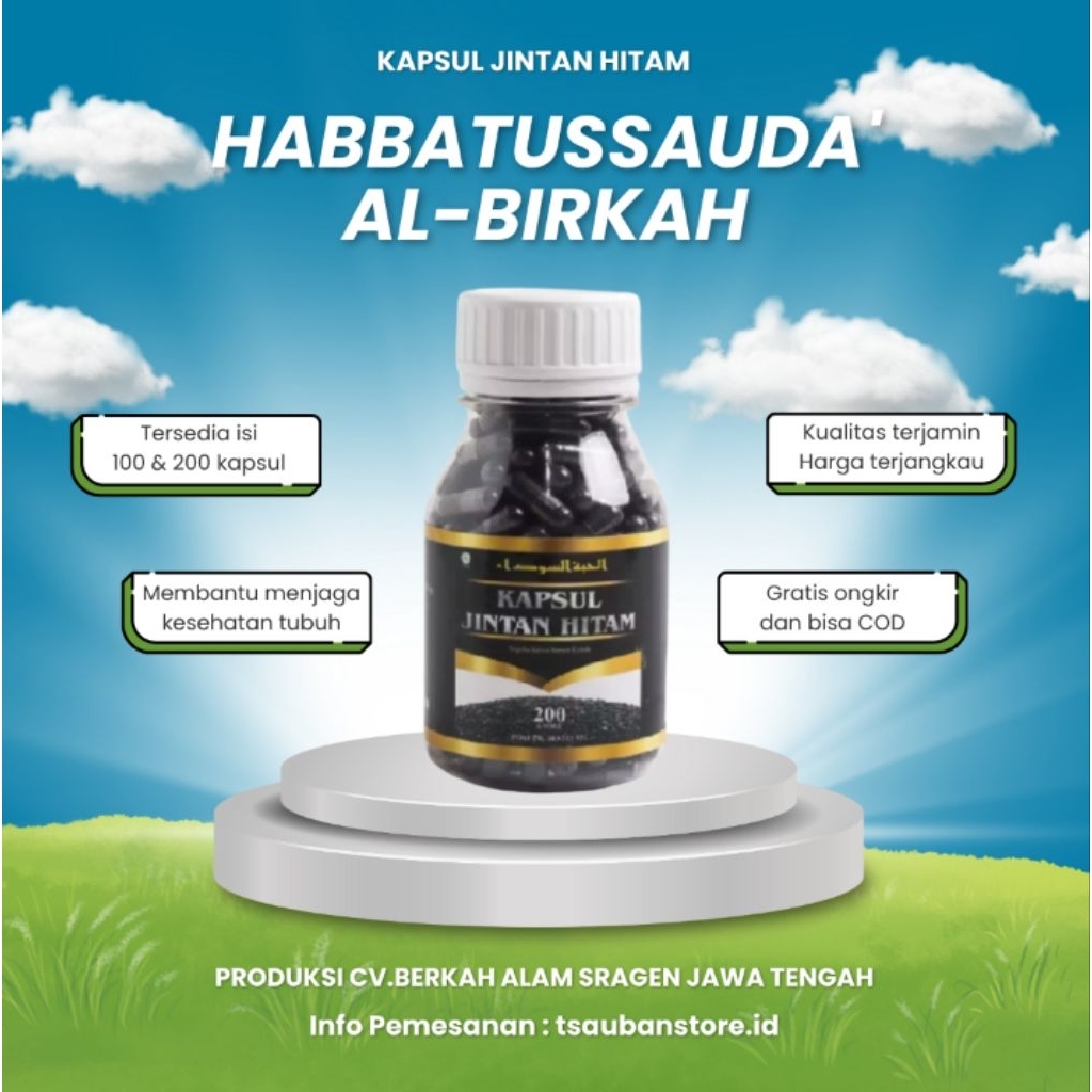 AL-BIRKAH Habbatussauda' kapsul bubuk original 100%