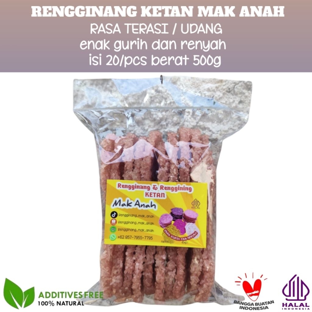 

Rengginang Ketan Mak Anah Rasa Terasi