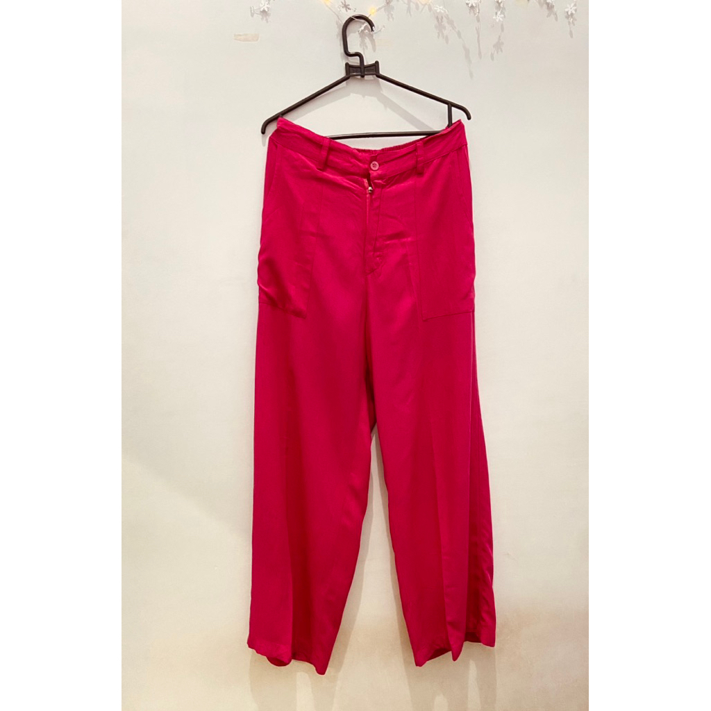 CELANA KULOT (SECOND) WARNA PINK FUSCHIA | PRELOVED