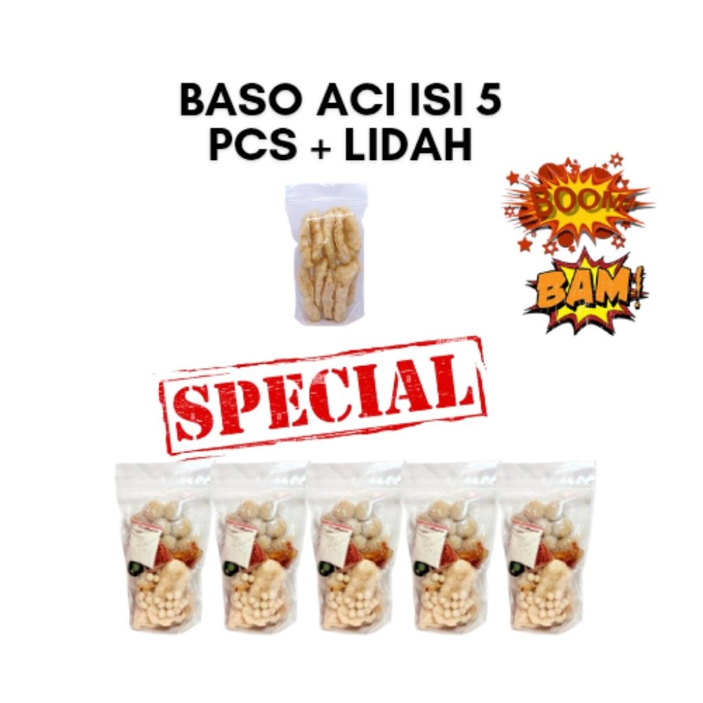 

baso aci 5 isi pcs + cuanki lidah | baso aci isi 5 pcs / baso aci 5 pcs / baso aci paket 5 pcs / baso aci TARIK SIS