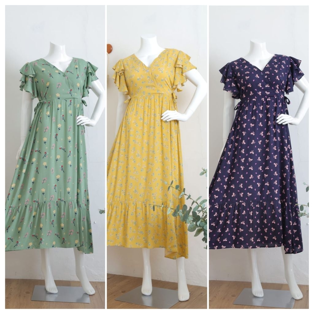 Fatma Dress | Homedress Premium | Daster Cantik di Rumah | Home Dress Kimono Busui Bumil Friendly Wa