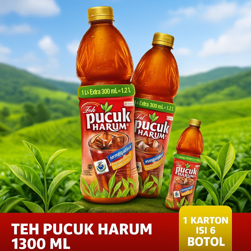 

Teh Pucuk Harum 1300ml 1 Karton Isi 6 Botol – Minuman Teh Manis Segar & Halal | Harga Grosir