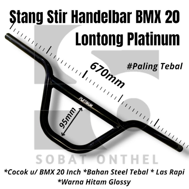 setir stir stang lontong L3 bahan tebal BMX