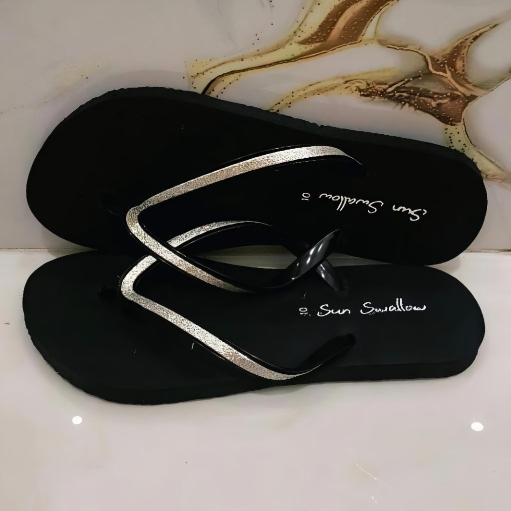 sun Swallow Crystal sandal jepit wanita