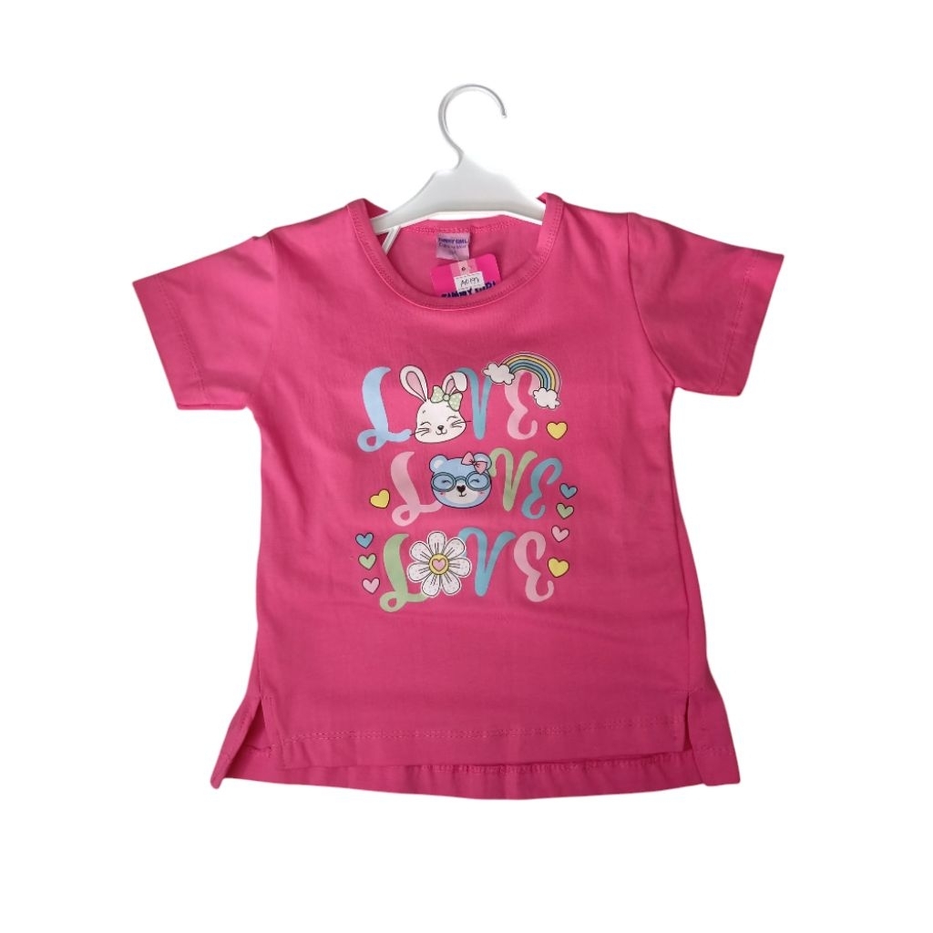 Timmy Girl Setelan Lengan pendek & Celana Panjang salur Anak Perempuan