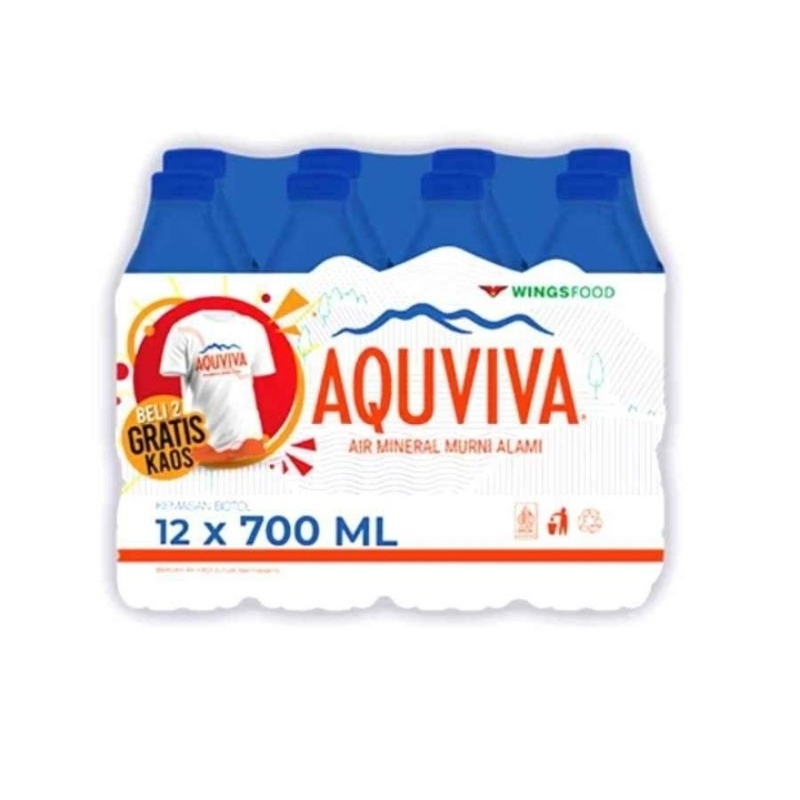 

AQUVIVA AIR MINERAL BOTOL 700ML ISI 12 (1 KRAT) MURAH