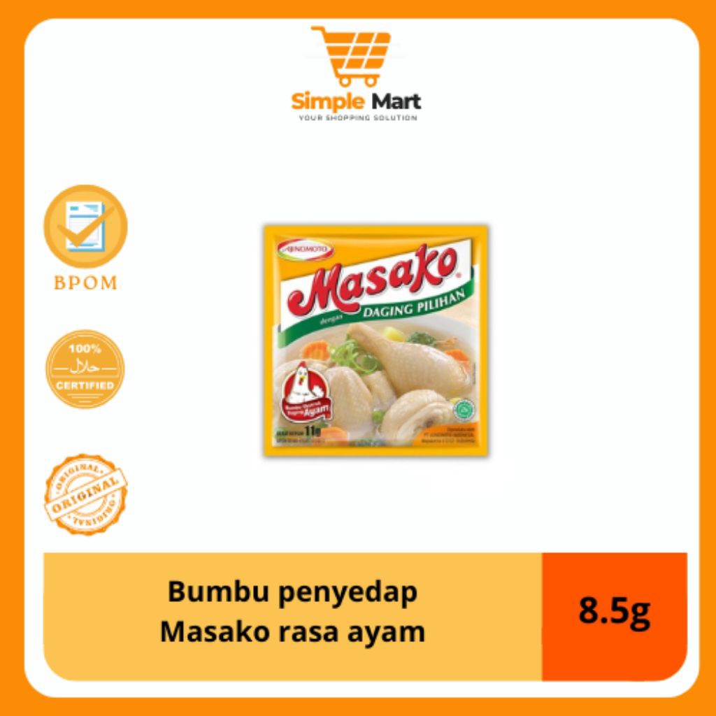 

Bumbu penyedap masakan MASAKO rasa ayam