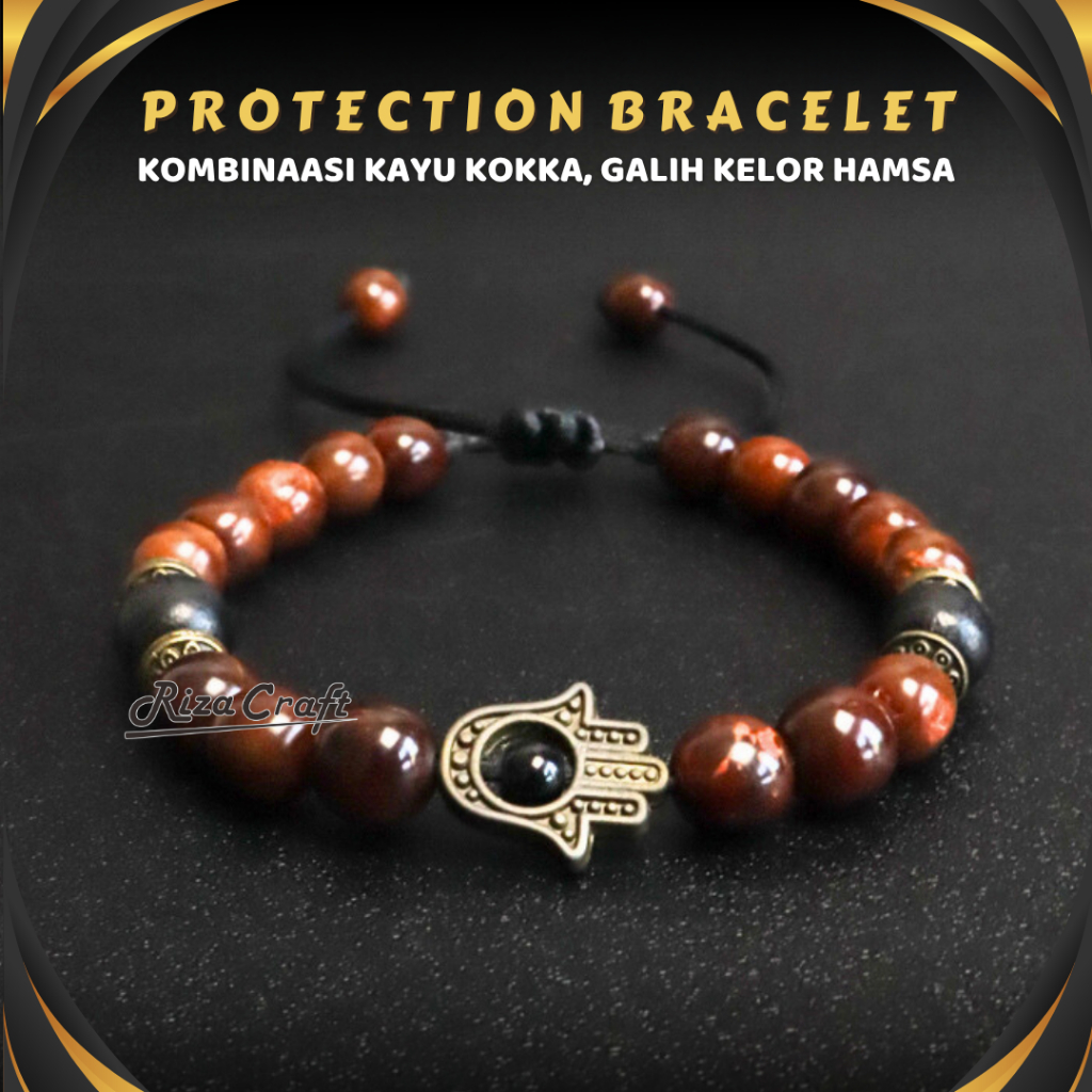 THE PROTECTION - Gelang Serut Kayu Kokka Koka Kaokah Kokah Kaukah Galih Kelor Hitam Asli Original Un