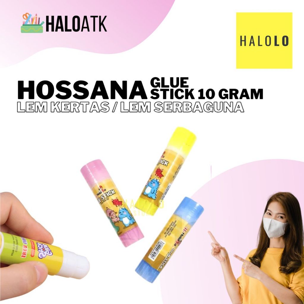 

Glue Stick Lem Kertas Hossana 10 Gram Lem Stik Glue Stick Fancy Perekat Kertas