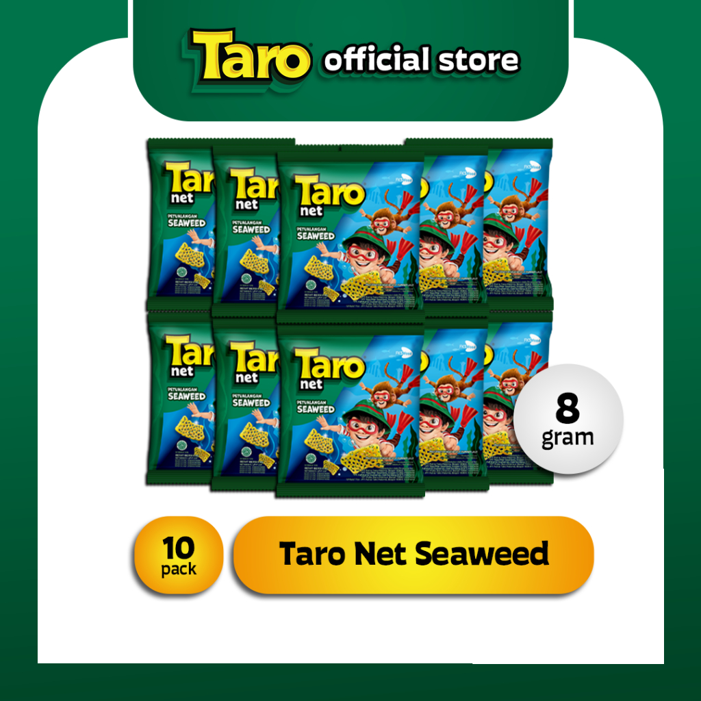

TARO Net Seaweed 8g 10 pcs Snack Ringan renceng