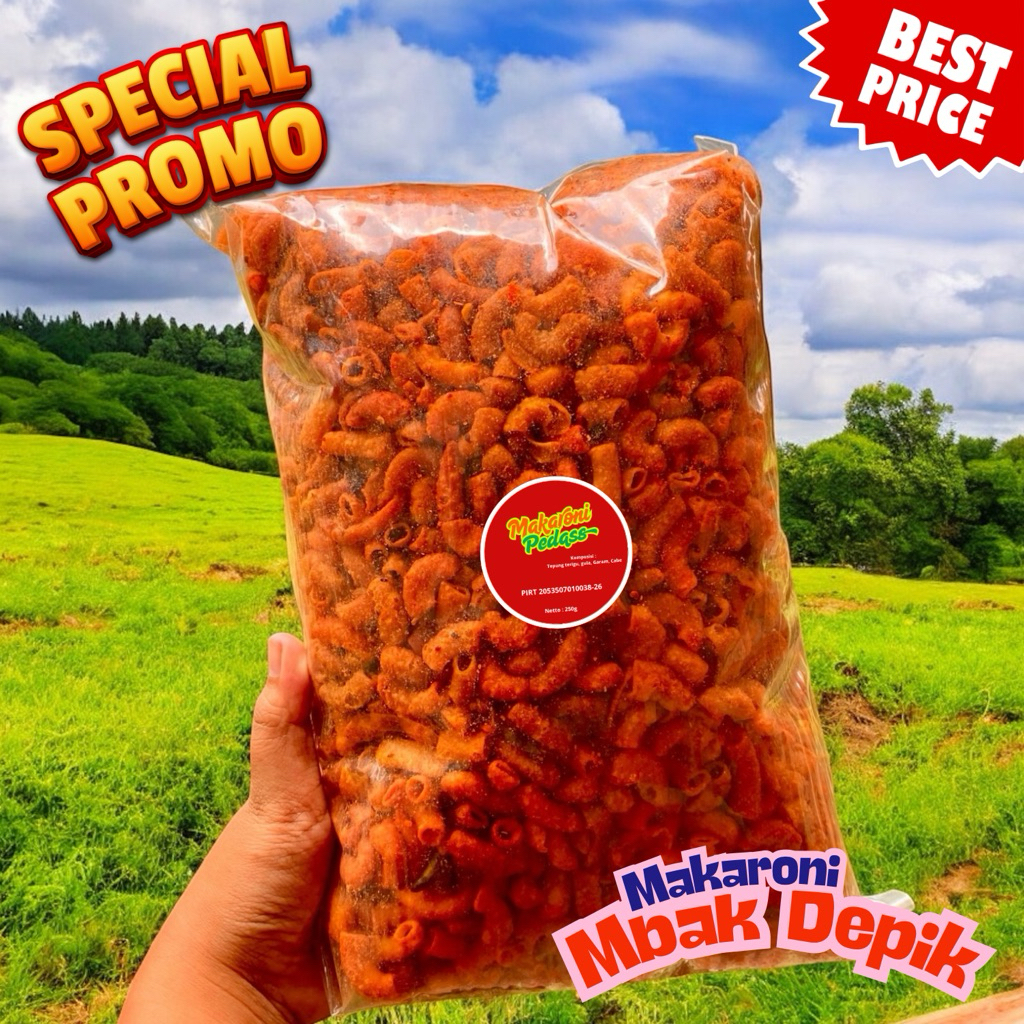 

Makaroni Mbak Depik 250g | Makaroni Extra Pedas | Makaroni Pedas Kriyuk | Makaroni Supper Pedas