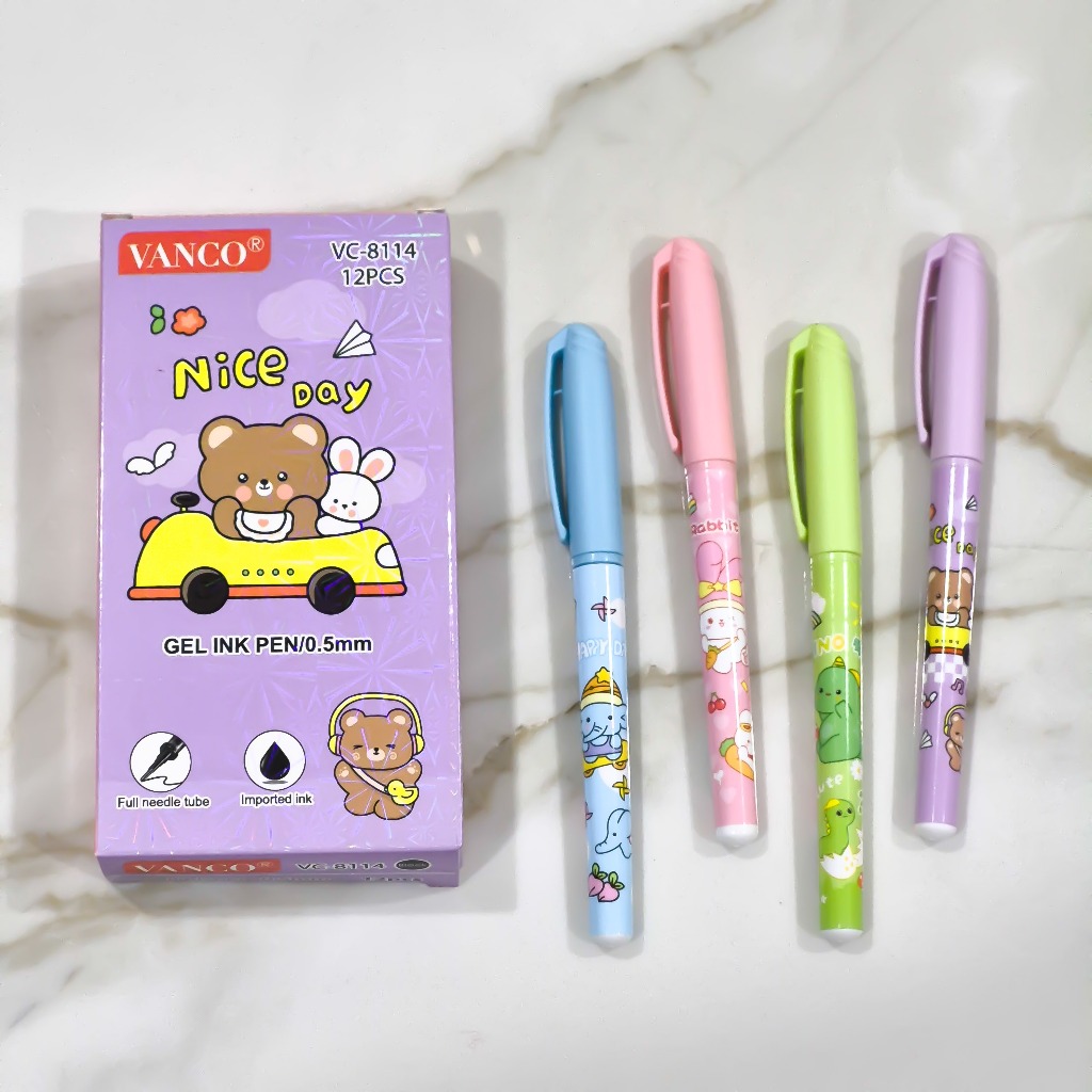 

[1 LSN / 12 PCS] GEL PEN VANCO VC-8114 iPEN APEL FANCY