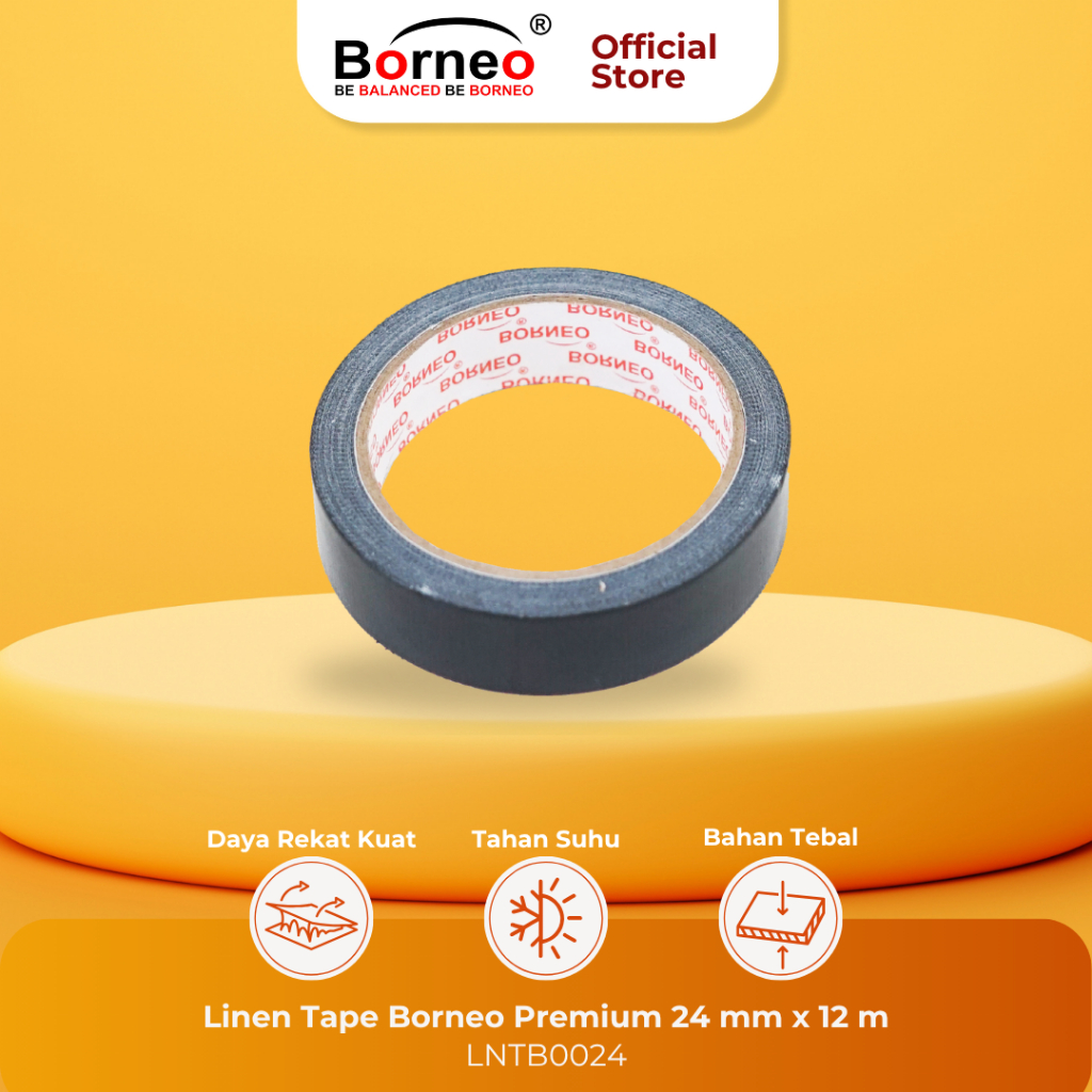 

Borneo Linen Tape / Lakban Kain Premium 24 mm x 12 m