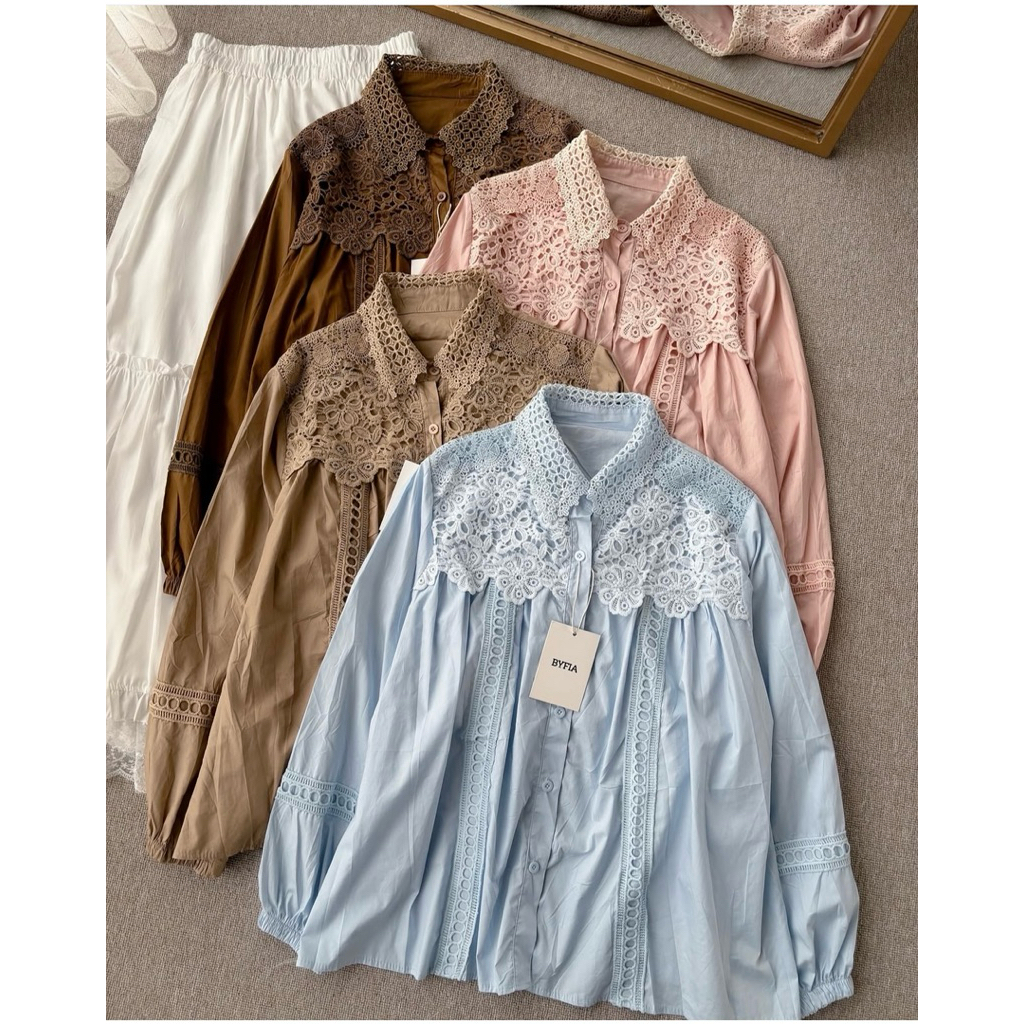 kEMEJA BLUS  KATUN RENDA IMPORT BKK.Atasan Wanita