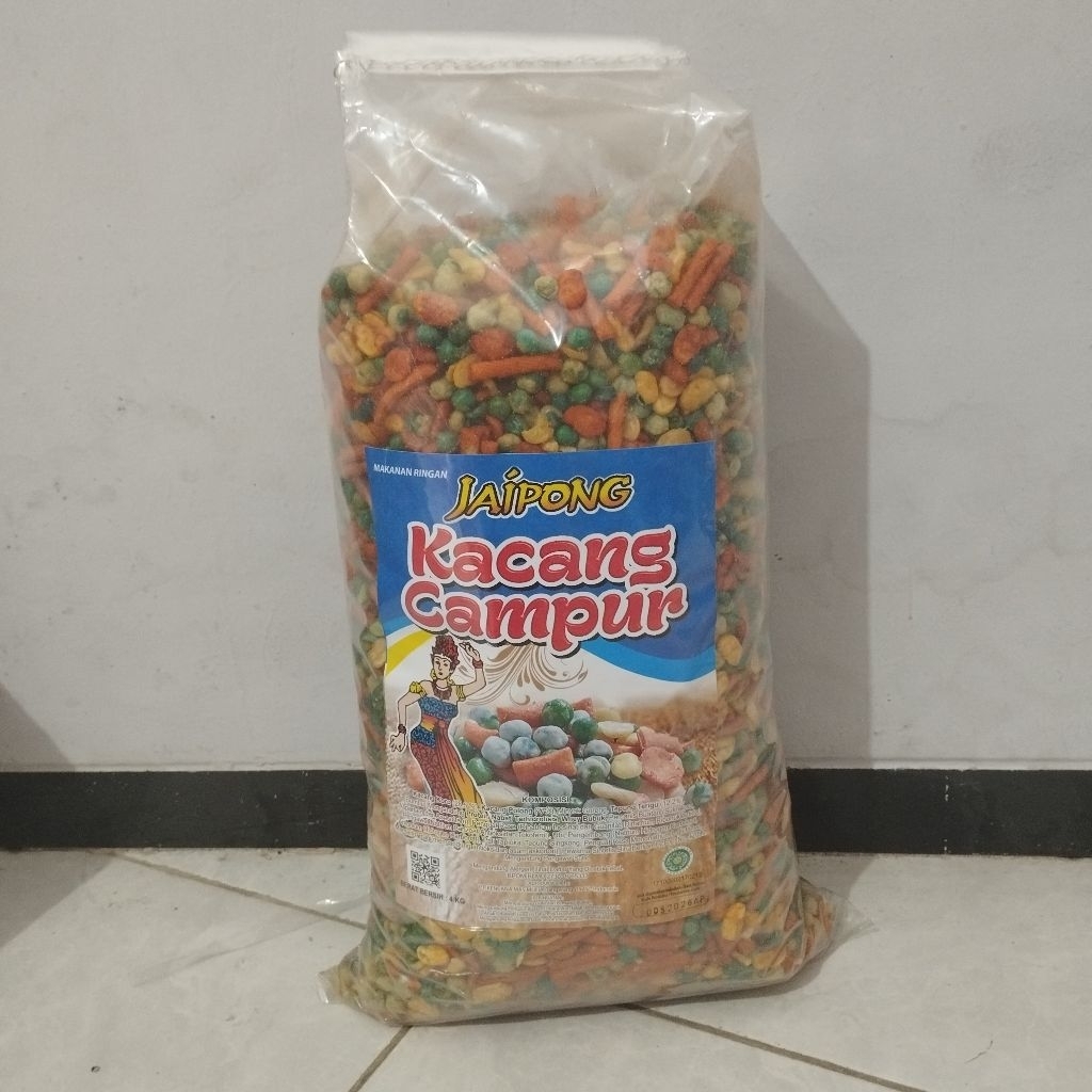

[ SATU BAL ] Isi 4 kg | Camilan Kacang Campur | Kapri Tepung, Kapri Ijo, Stik Pedas, Kacang Koro | Camilan dan Snack ONLINA