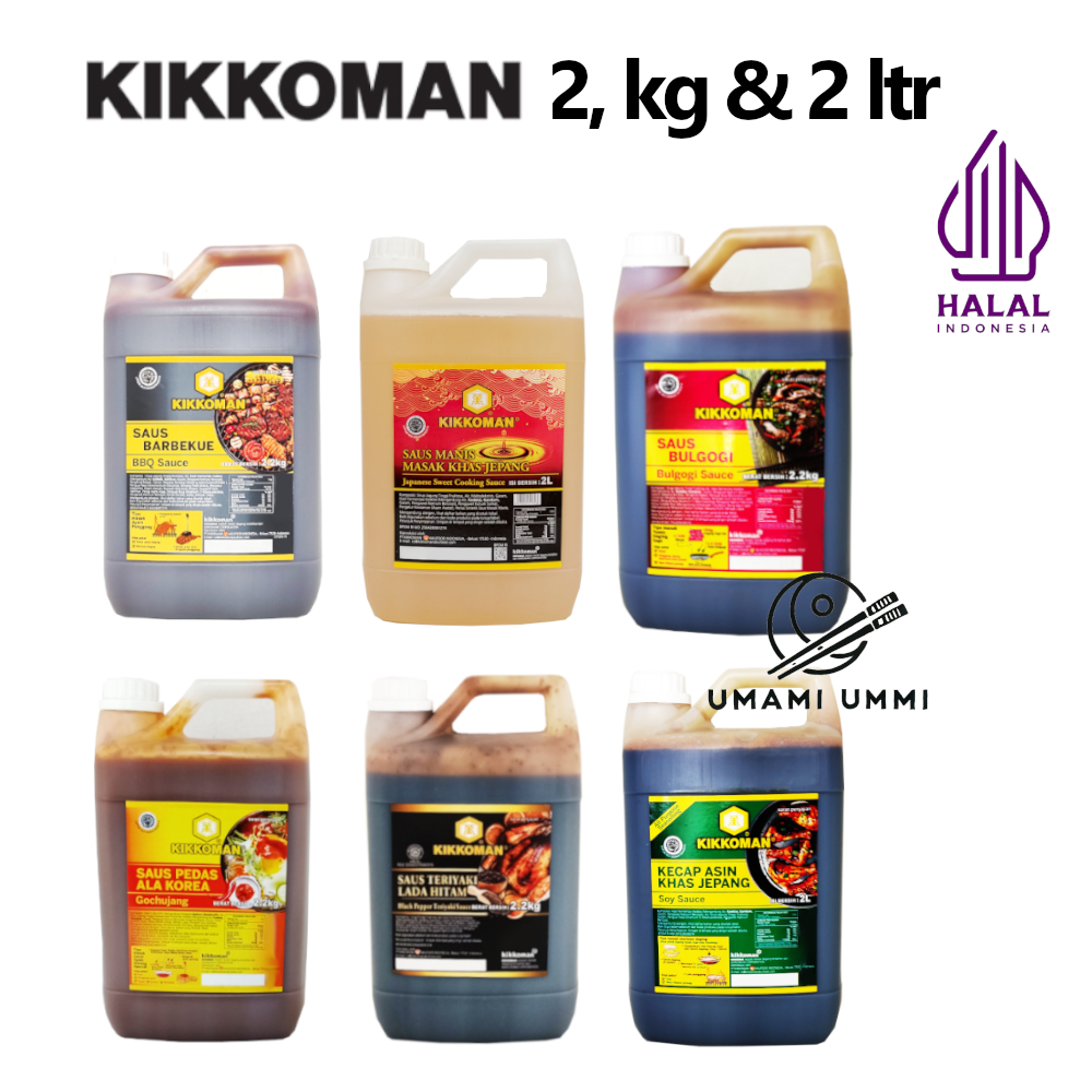 

KIKKOMAN 2,2 kg / 2,2 liter Banyak Varian Soy Sauce, Oyster, Bulgogi, Hoisin, Gochujang, dll