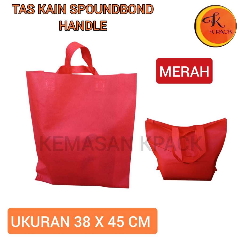 

Tas kain Spounbond handle 38x45 CM