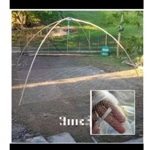 jaring anco ikan kecil 1/2 inchi, ukuran 2,5x2,5 meter