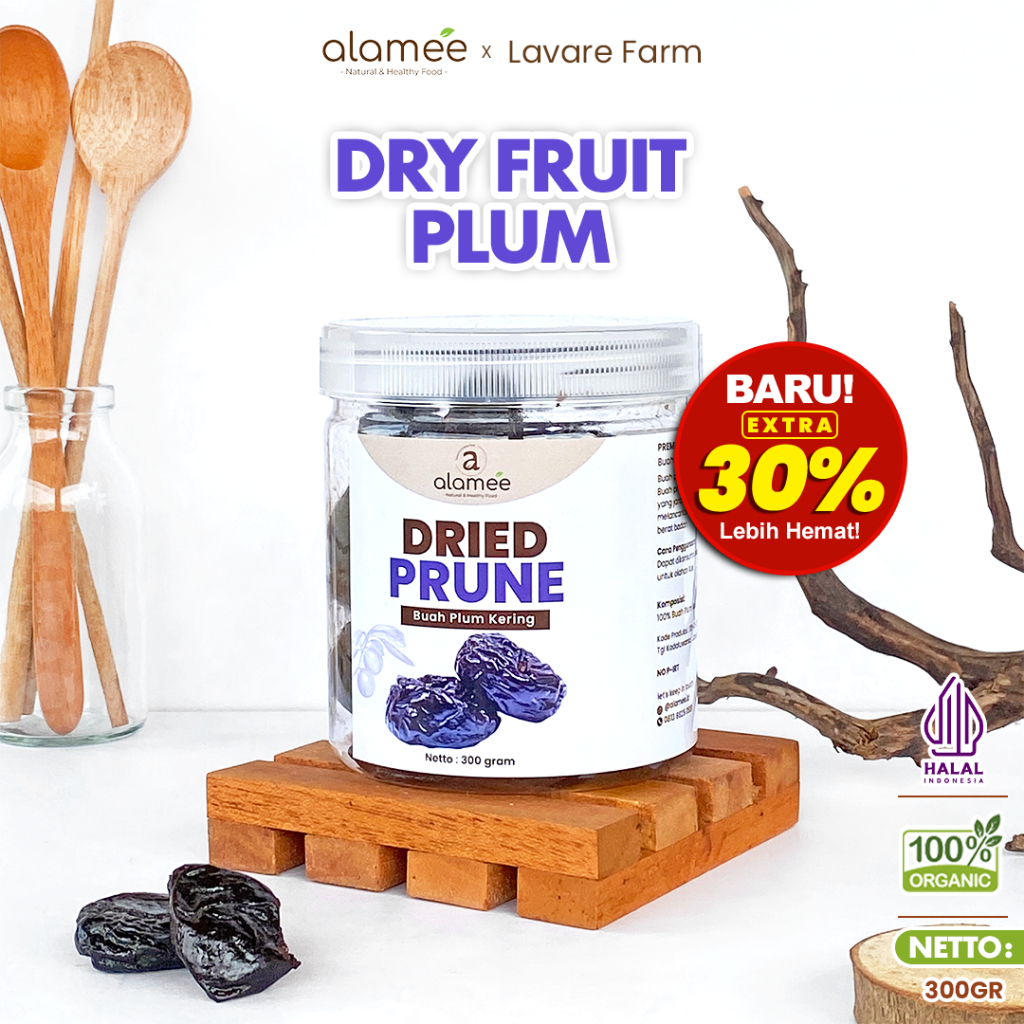 

ALAMEE Plum Kering Buah Prunes Cemilan Buah Dried Fruit 300gr BUMA