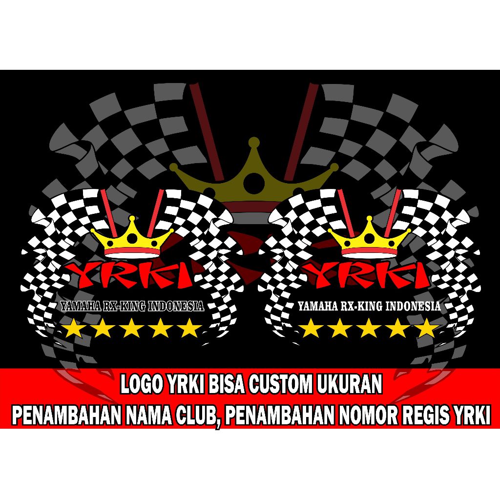 Cutting Sticker YRKI Cutting Sticker Yamaha RX-King indonesia