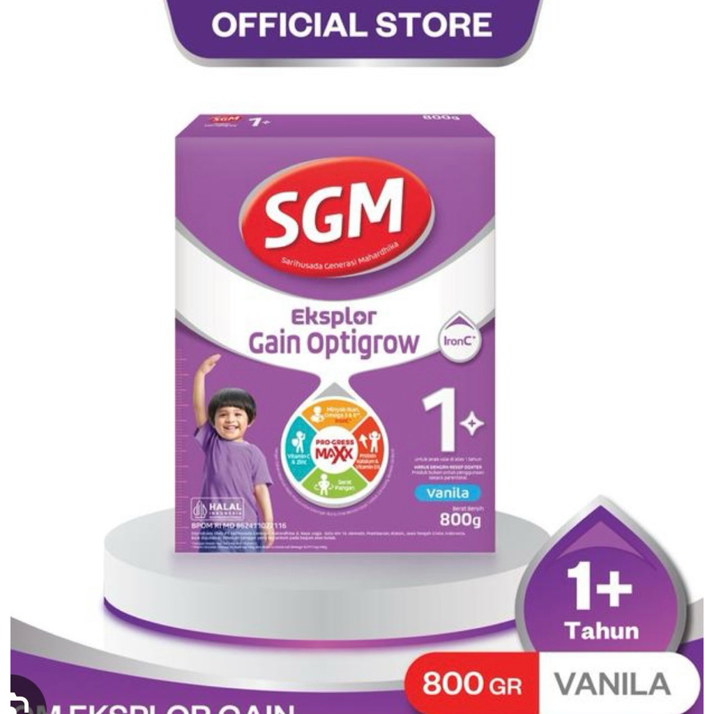 

SGM OPTIGROW 1+ 800gr #Susu pertumbuhan anak