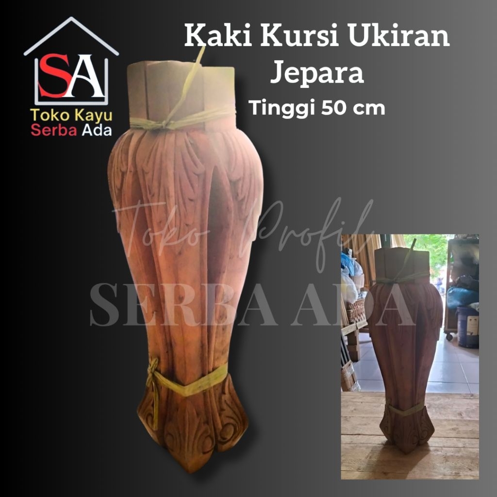 Kaki Kayu Motif Ukiran untuk Kursi, Meja, Lemari, Buffet