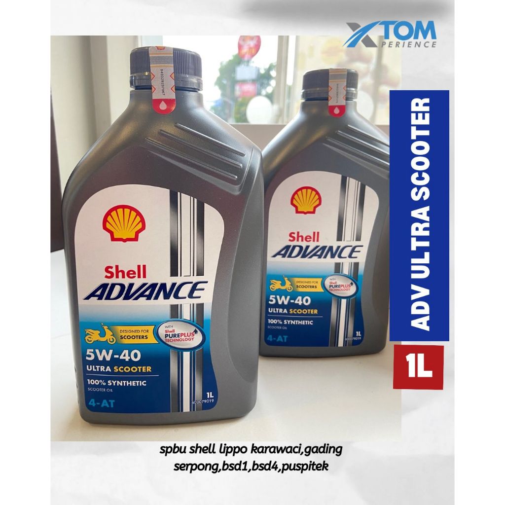 Shell Advance Ultra Scooter Oil 5W-40 Anti-Automatisasi 4-AT 1L