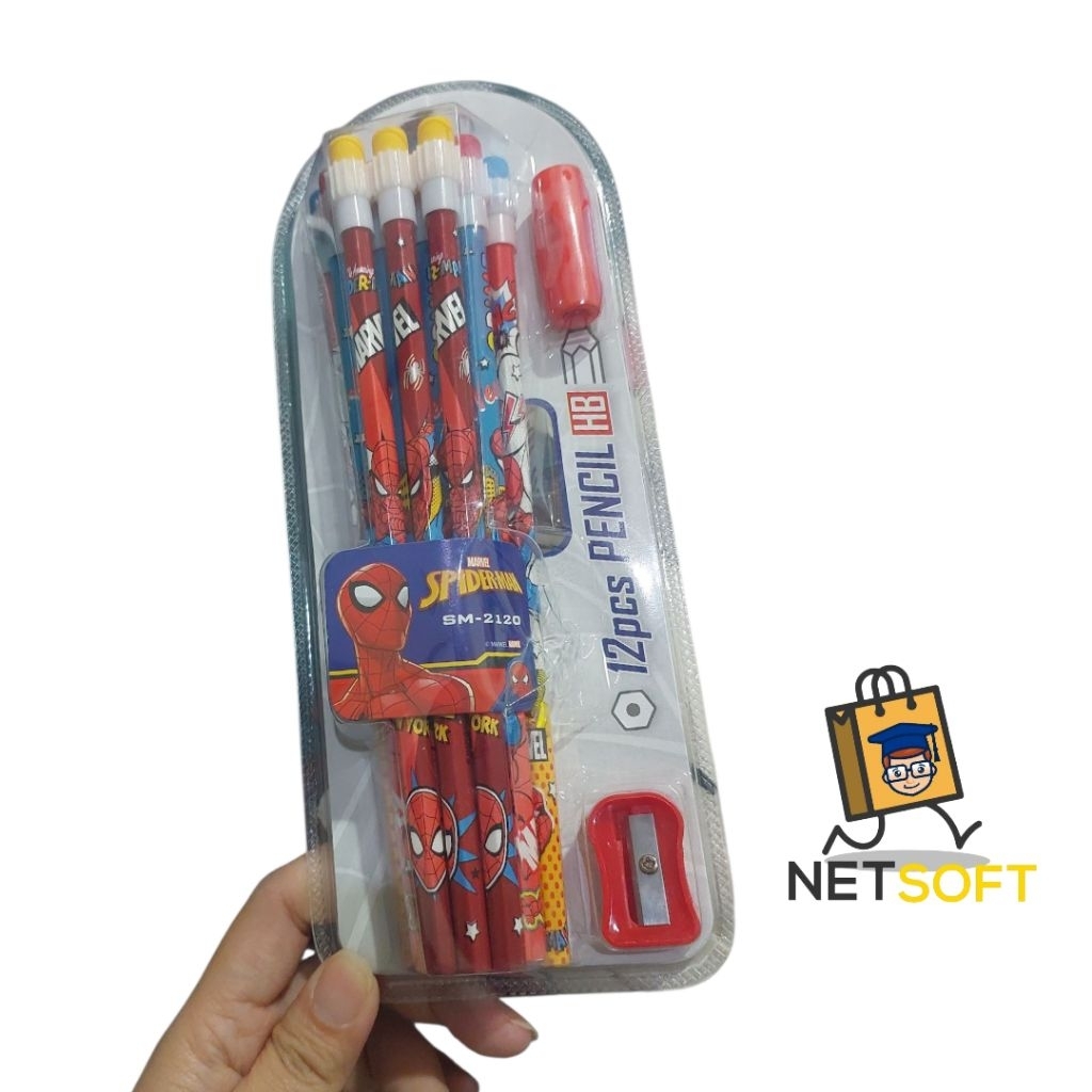 

*Spiderman pensil 12pc hb