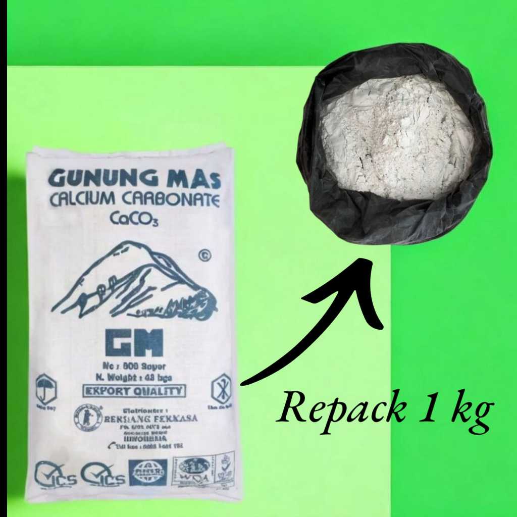 Calsium carbonate putih, calsium 1 kg repack