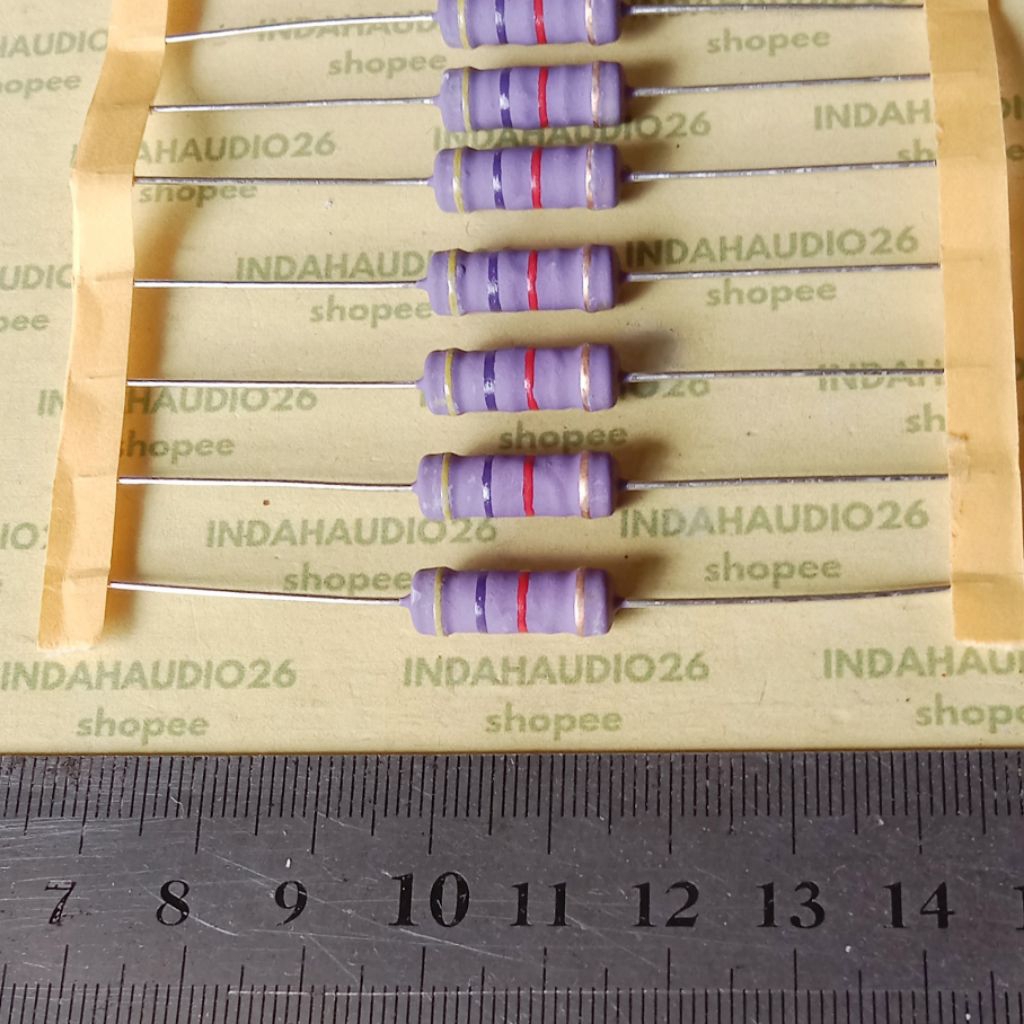 5 PCS UNGU 4K7  3W 5% kaki tembaga resistor 4.7 k 3 watt  4,7 kilo ohm 3 w 3watt 5 persen 4k7 3w