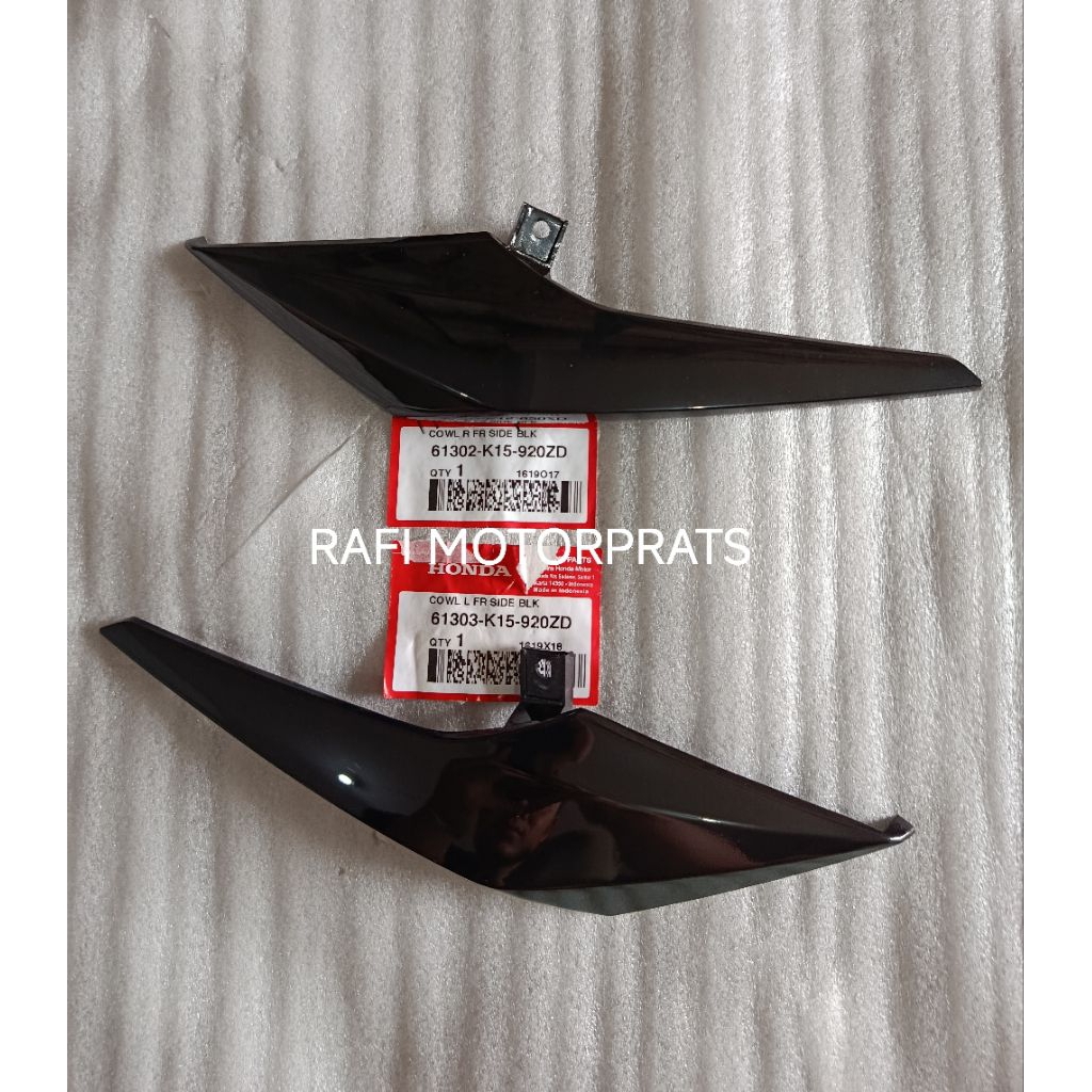 Cowl Front Side Kupingan batok lampu depan Kanan Kiri New CB150R LED Street Fire Hitam 2015-2018 Ori