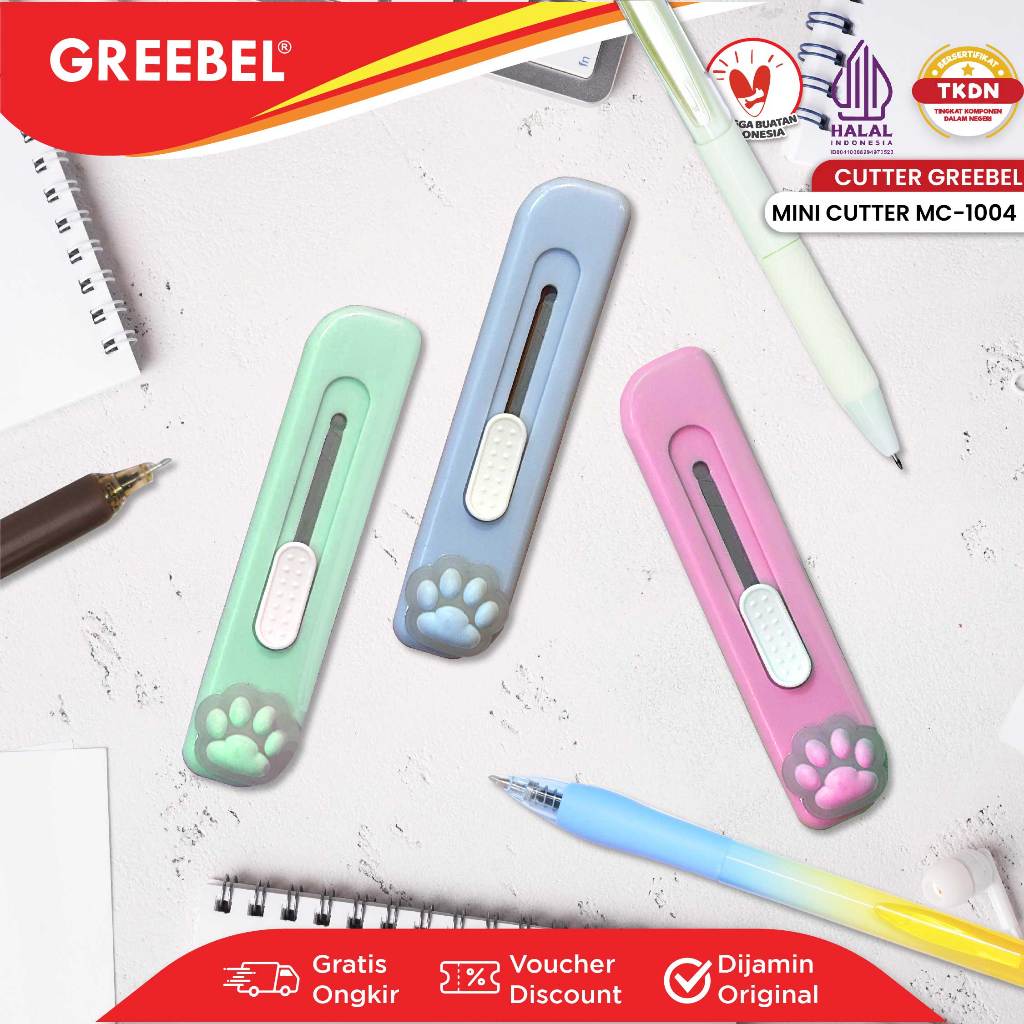 

Greebel Pisau Cutter Mini / Pemotong Mini / Pisau Pemotong Kertas MC 1004