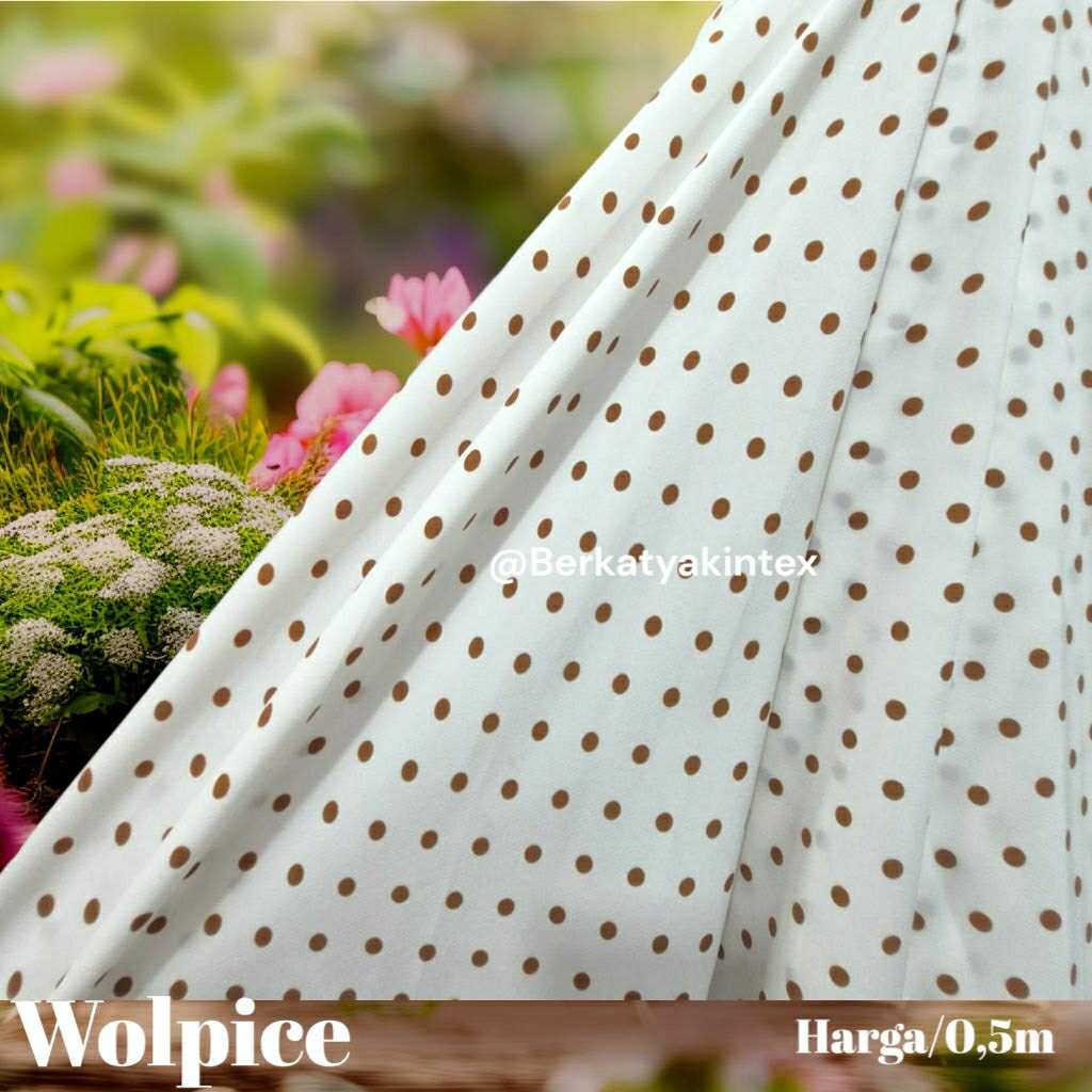 KAIN WOLFIS PREMIUM MOTIF POLKADOT - KAIN WOLPIS MOTIF POLKADOT - KAIN MOTIF POLKADOT HARGA/0,5M