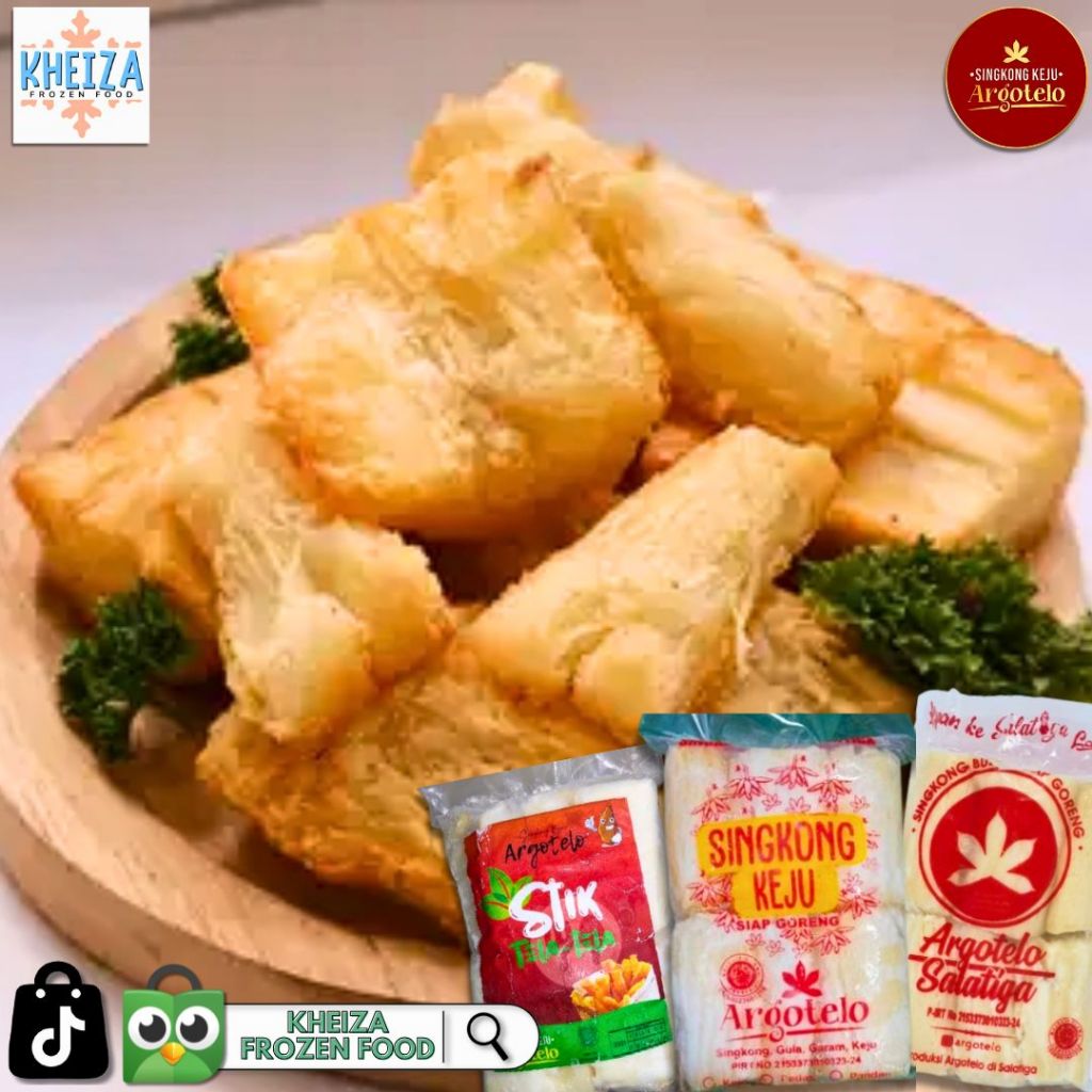 

ARGOTELO Singkong Original Keju Tela Tela Siap Goreng Frozen Oleh - Oleh - Kheiza Frozen