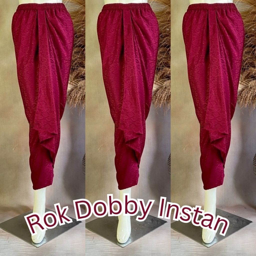Rok Dobby Wanita Instan Siap Pakai Warna Pilihan Modern/Rok Wiron Instan Terbaru