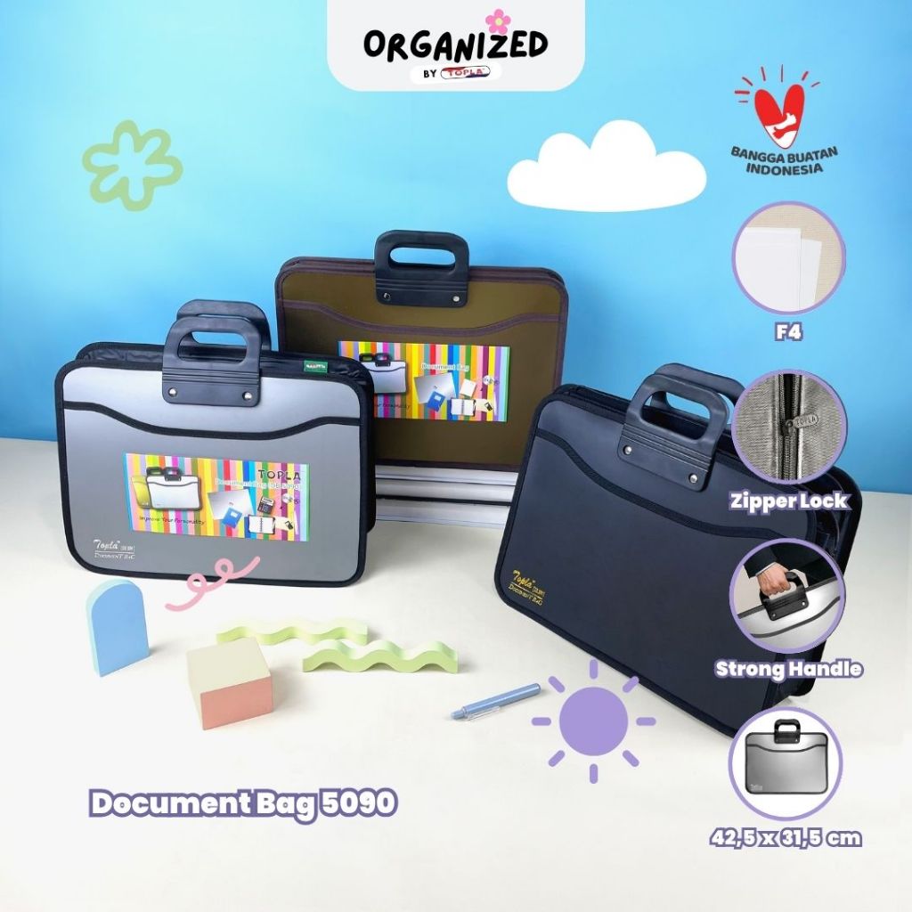 

Topla document bag tas skripsi dokumen kantoran dan sekolahan laptop 14 inch ukuran F4 anti air