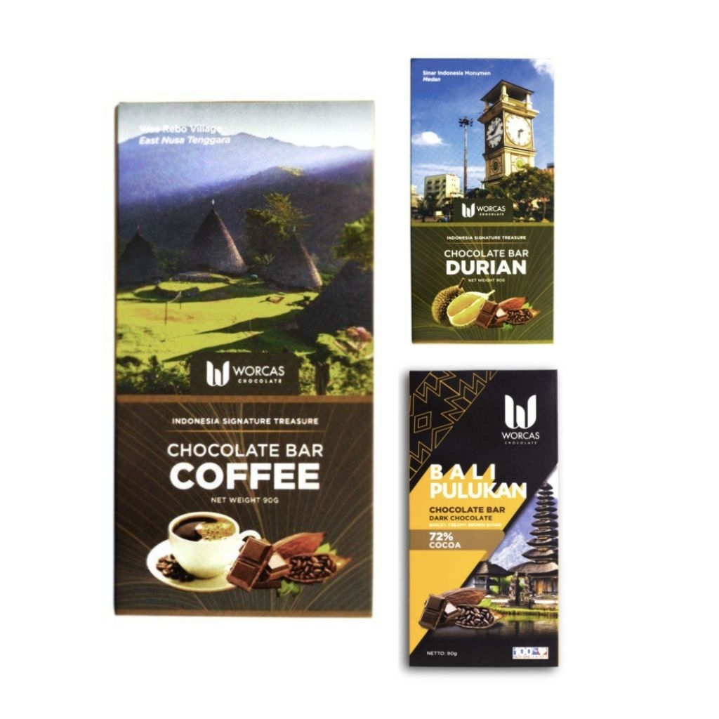 

Coklat Premium netto 90 gr per pcs rasa Recommended Coffee Durian Bali Pulukan