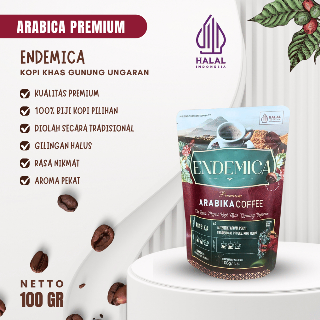 

[100gr] Kopi Arabica ENDEMICA - 100% Kopi Arabica Premium Khas Gunung Ungaran