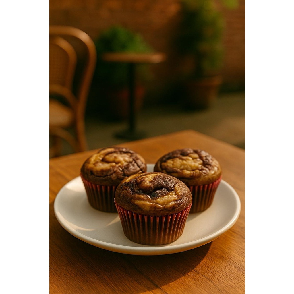 

chocolate cheesecake muffin - lembut & moist