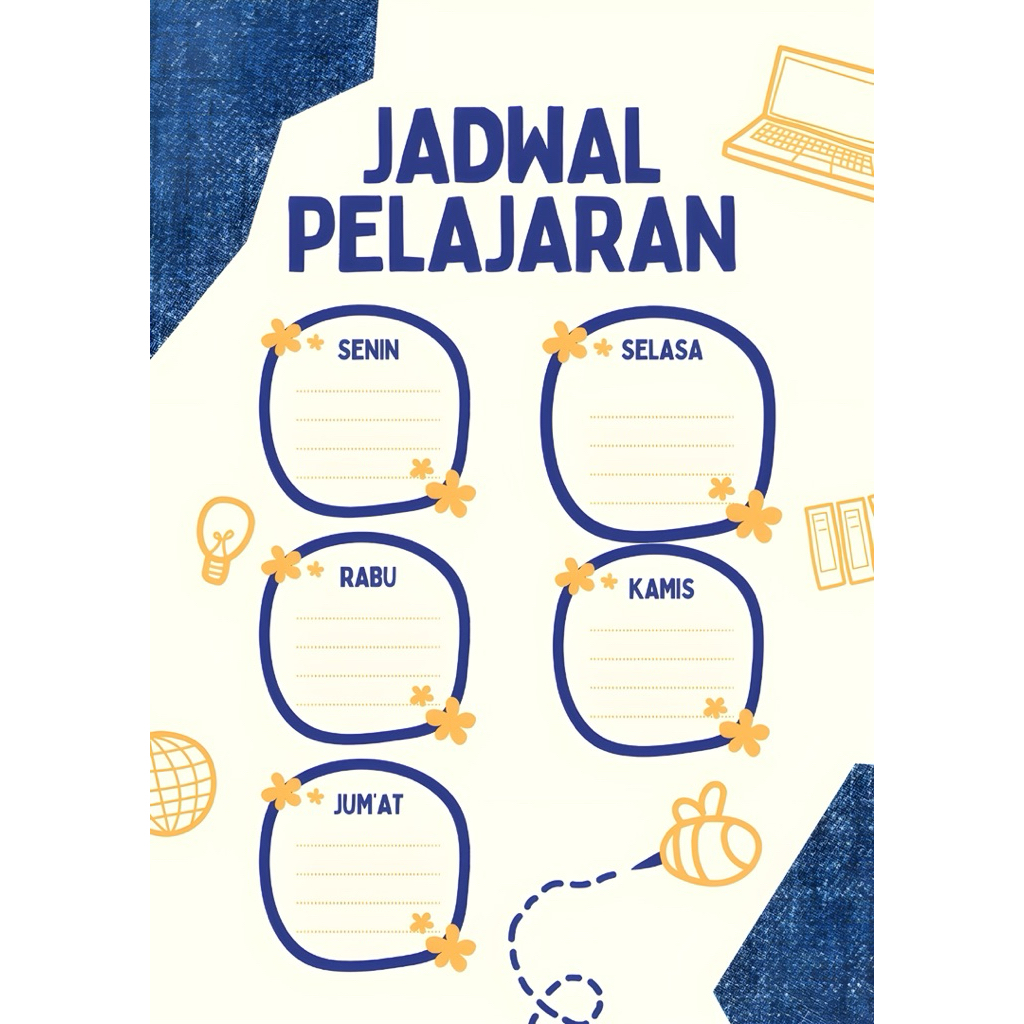 

MDK - STICKER JADWAL PELAJARAN SEKOLAH SENIN-JUMAT