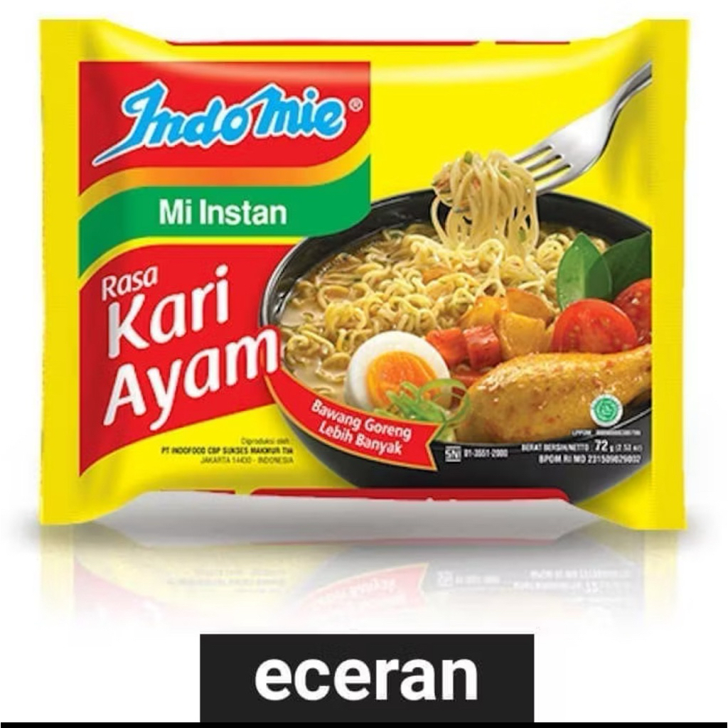 

indomie kuah / soto/ rawon/ ayam spesial/ soto koya/kari ecer