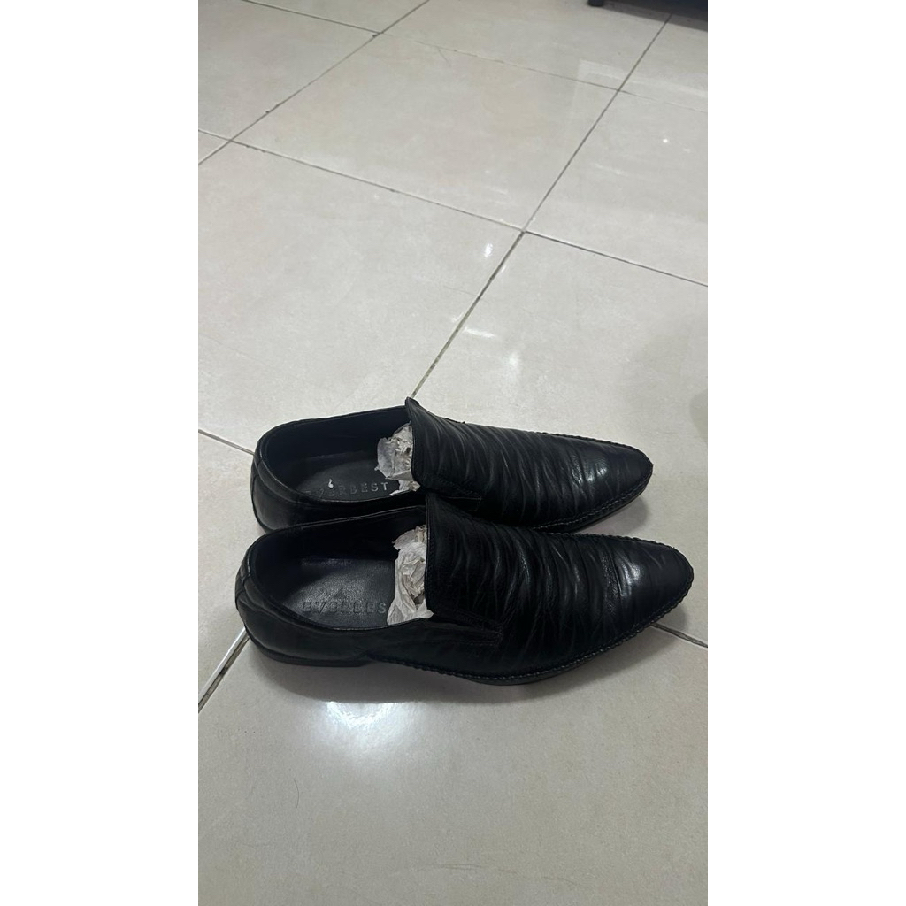 [PRELOVED] pantofel EVERBEST ORI - No Box - size 40/41 - sepatu loafer - sepatu hitam - sepatu merk 