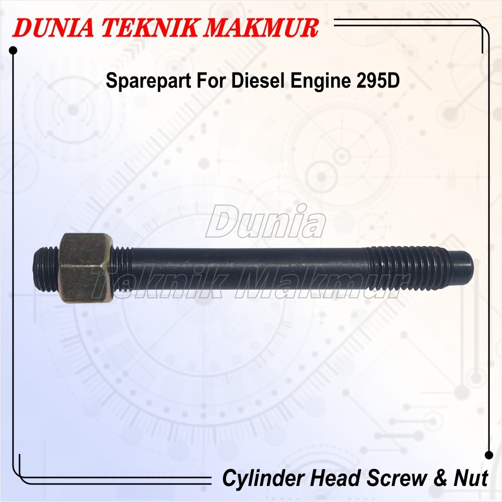 295D CYLINDER HEAD SCREW & NUT / BAUT CYLINDER KOP / BAUT CYLINDER HEAD / BAUT DEKSEL / STUD CYLINDE
