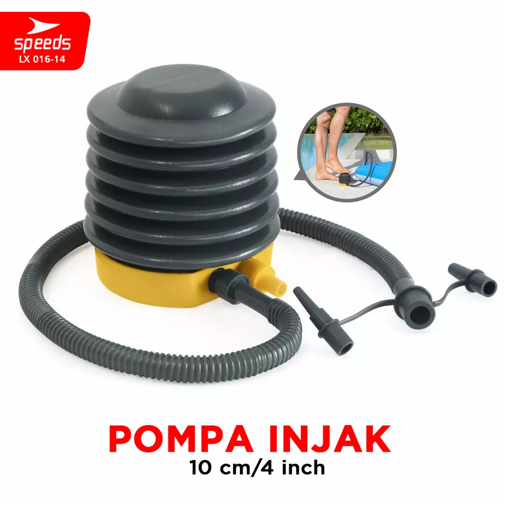 SPEEDS Pompa Angin Mini Pompa Manual Pompa Angin Tangan :Pompa Kolam Pompa Gymball Pompa Injak Mini 