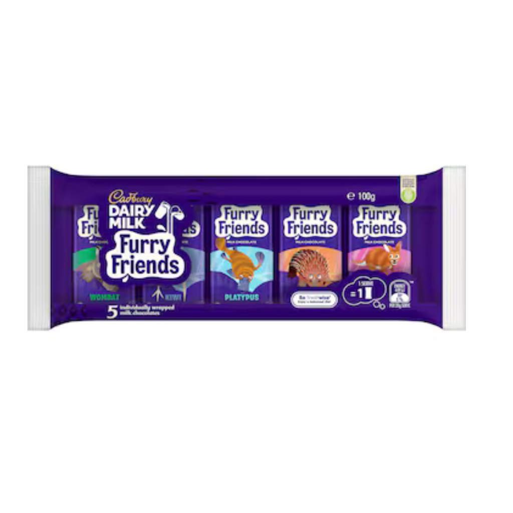 

cadbury dairy milk furry friends 100g