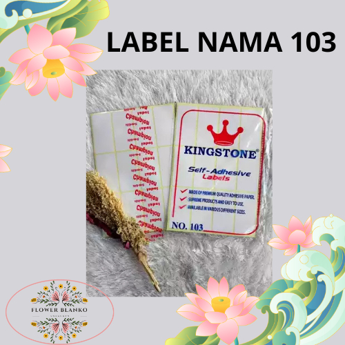 

LABEL NAMA 103 - LABEL NAMA KINGSTONE/CHAMPION