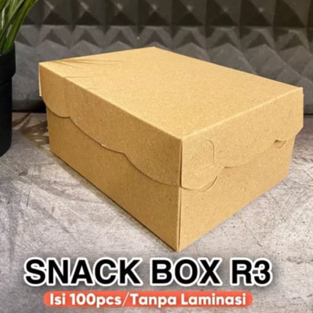 

Kotak snack Coklat polos R3 Craft Kertas